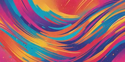 The primary subject of the image is a colorful, swirling wave. The wave is depicted in a vibrant and dynamic manner, with a mix of blue, orange, and yellow colors. The setting is a colorful, abstract background that complements the wave's vivid hues. The visual style of the image is a combination of digital art and illustration, creating a unique and eye-catching design. The overall atmosphere of the image is energetic and lively, with the swirling wave capt