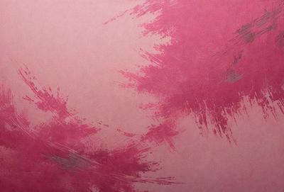 The primary subject of the image is a pink background with a red and white pattern. The setting is a pink wall, and the visual style is a combination of digital art and illustration. The dominant colors are pink and red, creating a warm and vibrant atmosphere.