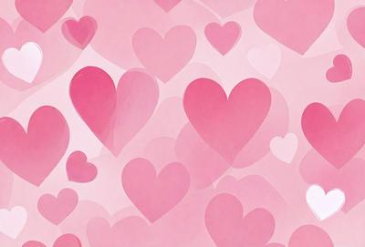 The primary subject of the image is a pink heart pattern. The setting is a pink background, which creates a warm and romantic atmosphere. The visual style is a combination of digital art and illustration, giving the image a unique and creative appearance. The dominant colors are pink and red, which evoke feelings of love and affection.