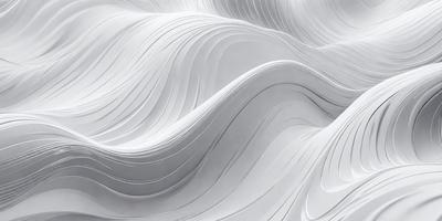 The primary subject of the image is a large, white, curved surface that resembles a wave or a sculpture. The setting is a white background, which provides a clean and minimalist appearance. The visual style is a combination of digital art and illustration, creating a unique and artistic representation of the subject. The colors and mood of the image are predominantly white, giving it a clean, serene, and calming atmosphere.