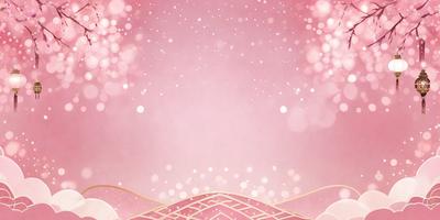 The primary subject of the image is a pink background with a pattern of white stars. The setting is a pink sky, and the visual style is a digital art or illustration. The dominant colors are pink and white, creating a warm and serene atmosphere.