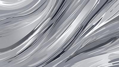 The primary subject of the image is a close-up of a silver metal surface, possibly a metal sheet or a metal sculpture. The setting is a dark room, and the visual style appears to be a digital art or illustration. The dominant colors in the image are silver and black, creating a sleek and modern atmosphere.