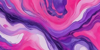 The primary subject of the image is a painting featuring a purple and pink color scheme. The painting is displayed on a white surface, which contrasts with the vibrant colors of the artwork. The visual style of the painting is a mix of digital art and illustration, creating a unique and eye-catching piece. The dominant colors in the painting are purple and pink, which evoke a sense of warmth and tranquility.