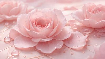 The primary subject of the image is a pink flower with a white center, sitting on a pink background. The visual style of the image is a photo, and the dominant colors are pink and white. The overall atmosphere of the image is serene and elegant, with the flower being the focal point of the scene.