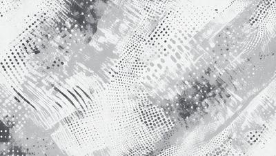 The primary subject of the image is a patterned surface, which appears to be a combination of white and gray colors. The setting is a room with a wall that features a patterned design. The visual style of the image is a mix of digital art and illustration, creating a unique and artistic appearance. The dominant colors in the image are white and gray, giving it a clean and modern look.