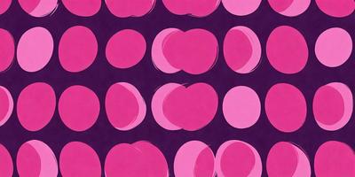 The primary subject of the image is a pattern of pink circles. The setting is a purple background, which adds a contrasting color to the scene. The visual style is a combination of digital art and illustration, creating a unique and eye-catching design. The dominant colors are pink and purple, giving the image a warm and inviting atmosphere.