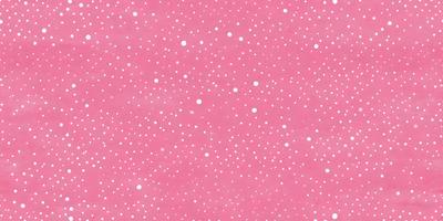 The primary subject of the image is a pink background with white dots. The setting is a close-up of the pink background, which creates a visually appealing and contrasting effect. The visual style is a pattern, and the colors and mood are predominantly pink and white, giving the image a clean and fresh appearance.