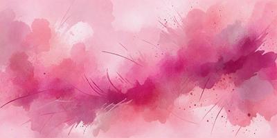 The primary subject of the image is a pink background with a splash of red. The setting is a watercolor painting, which gives the scene a vibrant and artistic appearance. The visual style is a mix of digital art and illustration, creating a unique and eye-catching design. The dominant colors are pink and red, giving the image a warm and inviting atmosphere.