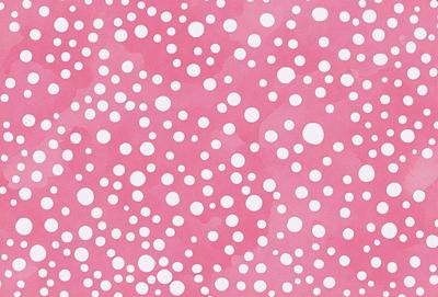 The primary subject of the image is a pink background with white dots. The setting is a close-up of the pink background, which creates a visually striking contrast with the white dots. The visual style is a combination of a pattern and a texture, giving the image a unique and artistic appearance. The colors and mood of the image are predominantly pink and white, creating a warm and inviting atmosphere.