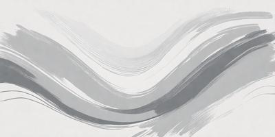 The primary subject of the image is a painting or drawing of a wave. The setting is a white background, which provides a clean and minimalist appearance. The visual style is a combination of digital art and illustration, as it appears to be a digital representation of a wave. The colors and mood of the image are predominantly gray, giving it a calm and serene atmosphere.