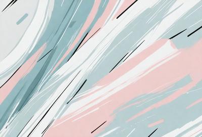 The primary subject of the image is a colorful, abstract painting featuring a mix of pink, blue, and white colors. The painting is displayed on a wall, creating a vibrant and lively atmosphere. The visual style of the painting is a combination of digital art and illustration, giving it a unique and artistic appearance. The colors and mood of the painting evoke a sense of creativity and energy, making it an eye-catching and inspiring piece of art.