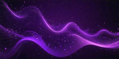 The primary subject of the image is a purple wave or a purple water-like substance. The setting is a dark background, which contrasts with the purple wave. The visual style appears to be a digital art or illustration, as the purple wave is depicted in a detailed and artistic manner. The colors and mood of the image are predominantly purple, creating a calming and serene atmosphere.