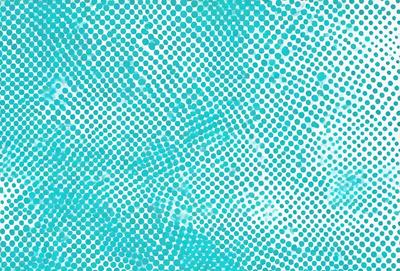 The primary subject of the image is a blue and white polka dot pattern. The setting is a blue background, and the visual style appears to be a digital art or illustration. The dominant colors are blue and white, creating a calm and soothing atmosphere.
