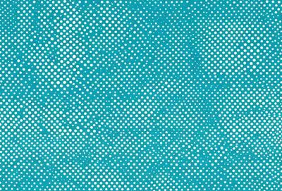 The primary subject of the image is a blue background with white polka dots. The setting is a blue sky, and the visual style is a patterned background. The colors and mood of the image are predominantly blue and white, creating a calm and serene atmosphere.