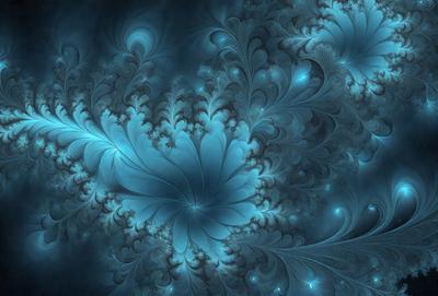 The primary subject of the image is a blue and white swirling pattern, which appears to be a digital art or illustration. The setting is a dark blue background, creating a contrasting effect with the swirling pattern. The visual style suggests that the image is a creative and artistic representation, possibly inspired by nature or abstract concepts. The colors and mood of the image are predominantly dark and moody, with the blue and white swirls adding a touch of elegance and sophistication.