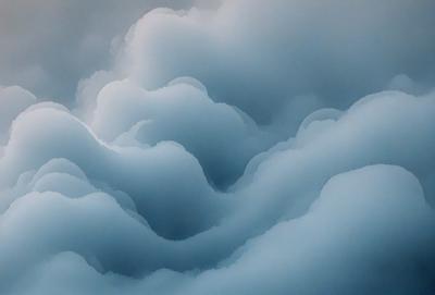 The primary subject of the image is a cloudy sky with a blue hue. The setting is a cloudy day, and the visual style is a photo. The colors and mood of the image are predominantly blue, creating a calm and serene atmosphere.
