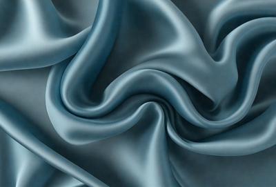 The primary subject of the image is a blue fabric, which appears to be a piece of silk. The setting is a close-up of the fabric, showcasing its texture and intricate patterns. The visual style is a detailed drawing or illustration of the fabric, capturing its unique features. The colors and mood of the image are predominantly blue, creating a calm and serene atmosphere.