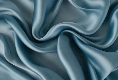 The primary subject of the image is a blue fabric, which appears to be a piece of cloth or a curtain. The setting is a room with a blue background, which adds to the overall atmosphere. The visual style of the image is a close-up of the blue fabric, showcasing its texture and details. The colors and mood of the image are predominantly blue, creating a calm and serene atmosphere.