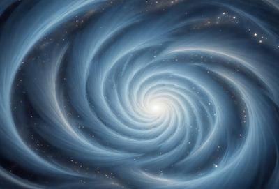 The primary subject of the image is a spiral pattern, which is the main object, scene, or focus of the image. The spiral pattern is set against a blue background, giving it a vibrant and lively appearance. The visual style of the image is digital art, as it is a computer-generated representation of the spiral pattern. The dominant colors in the image are blue and white, creating a sense of depth and dimension.