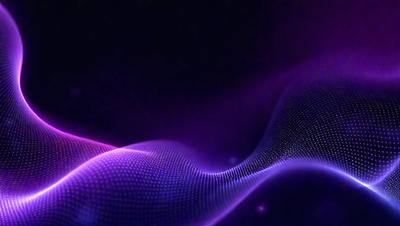 The primary subject of the image is a purple and blue wave pattern. The setting is a dark background, which contrasts with the vibrant colors of the wave pattern. The visual style is a digital art or illustration, as the wave pattern appears to be a digital creation. The colors and mood of the image are energetic and dynamic, with the purple and blue hues evoking a sense of movement and flow.