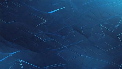 The primary subject of the image is a blue and white geometric pattern. The setting is a dark blue background, which contrasts with the bright blue and white pattern. The visual style is a digital art or illustration, creating a unique and intricate design. The colors and mood of the image are predominantly blue, with a sense of depth and complexity.