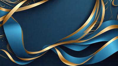 The primary subject of the image is a blue and gold patterned background. The setting is a dark blue background with gold accents, creating a visually striking contrast. The visual style is a digital art or illustration, showcasing the intricate design of the pattern. The colors and mood of the image are predominantly blue and gold, giving it a luxurious and elegant appearance.