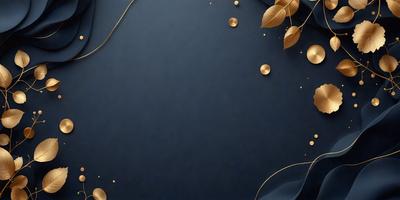 The primary subject of the image is a blue wall with a pattern of gold stars. The setting is a room with a blue background, and the visual style is a combination of photo and digital art. The dominant colors are blue and gold, creating a calm and serene atmosphere.
