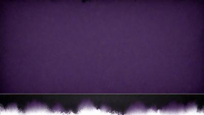 Purple background with white splatters.