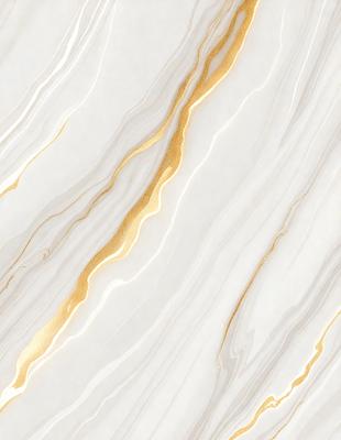 The primary subject of the image is a marble wall with a gold stripe. The setting is a room with a white marble surface. The visual style is a close-up of the marble wall, showcasing the gold stripe. The colors and mood of the image are predominantly white and gold, giving it a luxurious and elegant appearance.