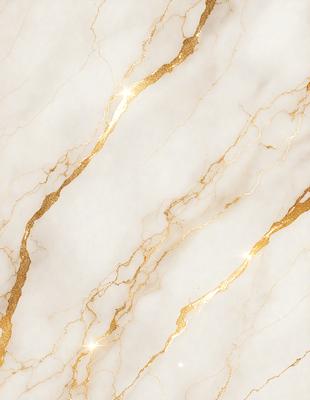 The primary subject of the image is a marble wall with gold accents. The setting is a room with a white marble surface. The visual style is a close-up of the marble wall, showcasing its texture and design. The colors and mood of the image are predominantly white and gold, giving it a luxurious and elegant appearance.