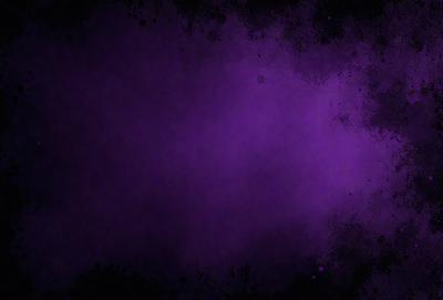 Purple background with black spots.