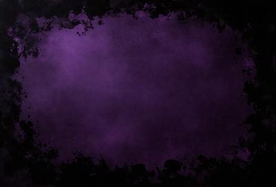 Purple background with black spots.