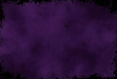 Purple background with black spots.