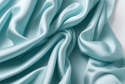 The primary subject of the image is a close-up of a piece of blue fabric, possibly a sheet or a curtain. The setting is a room with a blue background, which adds to the overall atmosphere. The visual style is a close-up, which emphasizes the details of the fabric. The colors and mood of the image are predominantly blue, creating a calm and serene atmosphere.
