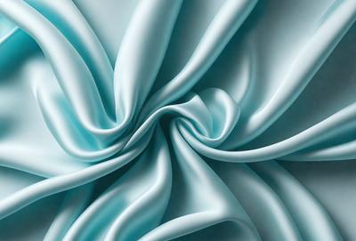 The primary subject of the image is a blue fabric, which appears to be a piece of cloth or a curtain. The setting is a room with a blue background, which complements the blue fabric. The visual style is a close-up of the fabric, showcasing its texture and details. The colors and mood of the image are predominantly blue, creating a calm and serene atmosphere.