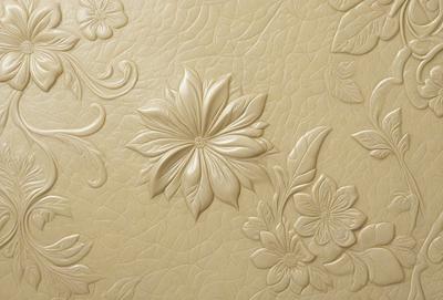 The primary subject of the image is a decorative wallpaper featuring a floral pattern. The wallpaper is adorned with a variety of flower designs, creating a visually appealing and intricate pattern. The setting is a wall, and the visual style is a combination of photo and digital art, as the flowers are depicted in a realistic manner while the overall design is a creative and artistic interpretation of the floral theme. The colors and mood of the image are predominantly warm and inviting, with the