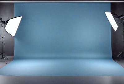 The primary subject of the image is a blue wall with a white light shining on it. The setting is a room with a blue background, and the visual style appears to be a photo. The dominant colors are blue and white, creating a calm and serene atmosphere.