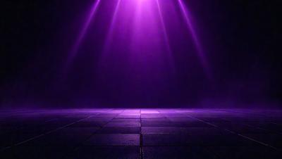 Purple lighting, purple floor, purple walls, purple ceiling, purple everything.