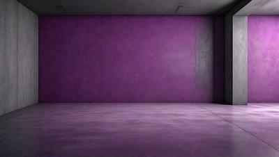 Purple wall, purple floor, purple room.
