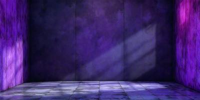 The primary subject of the image is a purple wall with a shadow cast on it. The setting is a room with a purple wall, and the visual style appears to be a photo. The dominant colors in the image are purple and blue, creating a calm and serene atmosphere.