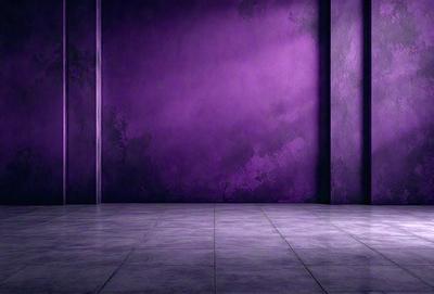 Purple wall, purple floor, purple room.