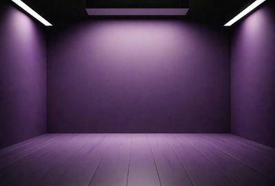 The primary subject of the image is a purple wall in a room. The setting is a room with a purple wall, and the visual style is a photo. The dominant colors in the image are purple and black, creating a moody atmosphere.