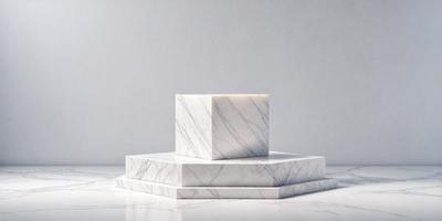 The primary subject of the image is a white marble box. The setting is a white wall, which serves as the background. The visual style is a photo, capturing the details of the marble box. The colors and mood of the image are predominantly white, giving it a clean and elegant appearance.