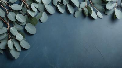 The primary subject of the image is a wall with a blue background. The setting is indoors, and the visual style appears to be a photo. The colors in the image are predominantly blue, creating a calm and serene atmosphere.