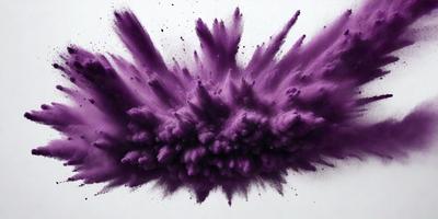 Purple, black, and white colors dominate the image. The primary subject is a purple and black splash, which appears to be a digital art or illustration. The setting is a white background, and the visual style suggests a modern and creative approach to art. The colors and mood convey a sense of energy and dynamism, with the purple and black splash being the focal point of the image.