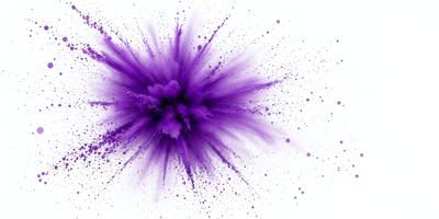 Purple explosion: The image features a purple explosion, which appears to be a digital art or illustration. The purple color dominates the scene, creating a vibrant and energetic atmosphere. The background is white, which provides a clean and minimalistic setting for the explosion.