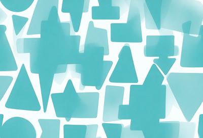 The primary subject of the image is a pattern of blue triangles. The setting is a white background, which creates a contrast with the blue triangles. The visual style is a combination of digital art and illustration, as the triangles are arranged in a visually appealing manner. The dominant colors are blue and white, creating a calm and soothing atmosphere.