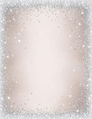 The primary subject of the image is a white background with a pattern of glittering stars. The setting is a white wall, and the visual style is a digital art or illustration. The dominant colors are white and silver, creating a clean and elegant atmosphere.