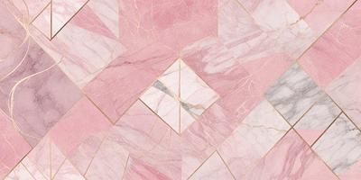 The primary subject of the image is a marble tile with a pink and white color scheme. The setting is a wall with a patterned design, featuring a diamond shape. The visual style is a close-up of the marble tile, showcasing its intricate details. The colors and mood of the image are warm and inviting, with the pink and white tones creating a sense of elegance and sophistication.