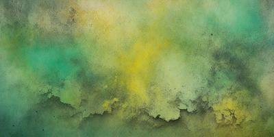 The primary subject of the image is a painting of a yellow and green sky. The setting is a cloudy sky, and the visual style is a painting. The dominant colors are yellow and green, creating a warm and vibrant atmosphere.